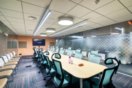 Private cabins and workstations at 91Springboard Mohan Cooperative