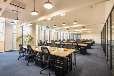 Private offices and shared desks at COWRKS Aerocity