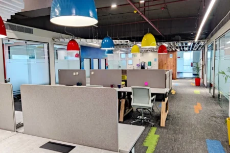 Shared office and private cabins at Nukleus Noida