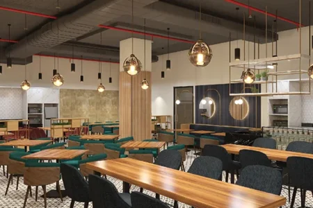 Modern coworking space at Awfis Majestic Signia, Sector 62 Noida featuring fully furnished offices, meeting rooms, and vibrant collaborative zones.